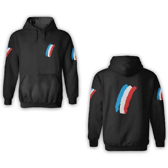 vintage flag of France 3D Hoodies