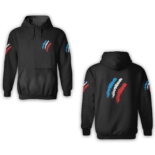 vintage flag of France 3D Hoodies