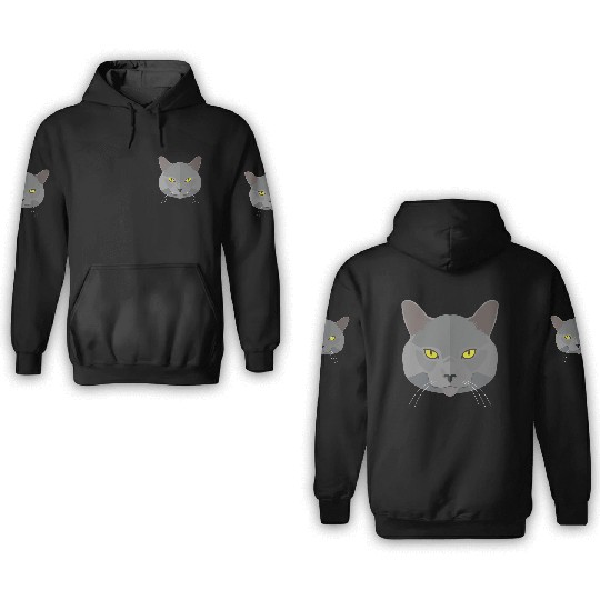 Cat face 3D Hoodies