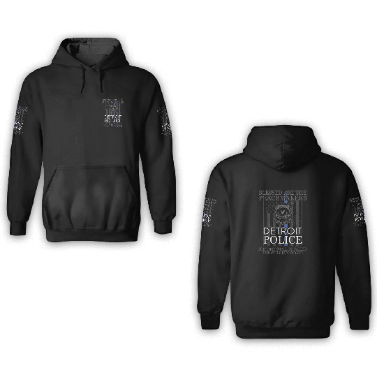 Detroit Police Support Saint Michael Police Officer Prayer 3D Hoodies