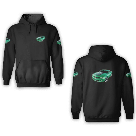 GREEN CHEVY CAMARO 3D Hoodies