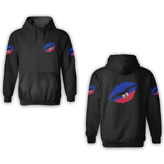 Haiti Kiss Flag Club Soccer Gift Idea Birthday 3D Hoodies