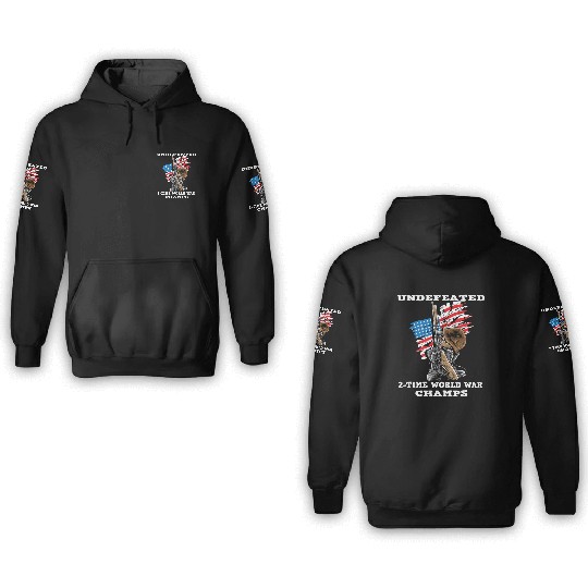 Undefeated World war 2 veteran 3D Hoodies
