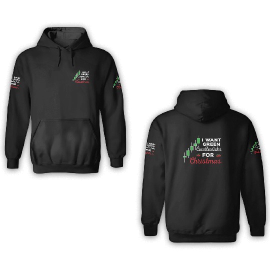 Funny Christmas Stock Market Trading 3D Hoodies