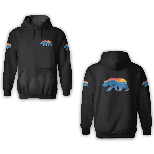 California Bear 3D Hoodies