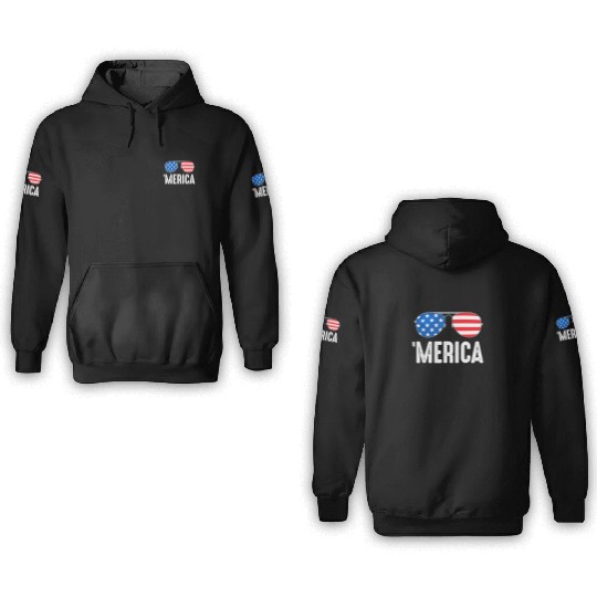 4th of July Merica 3D Hoodies USA American Pride