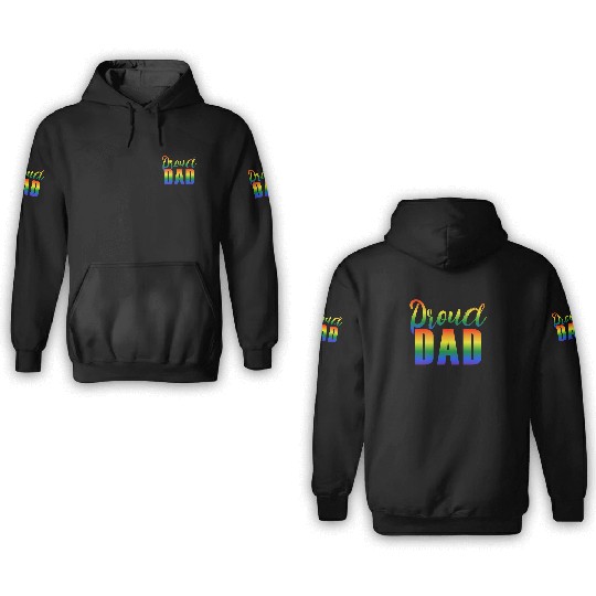 Proud Dad LGBT Gay Pride 3D Hoodies