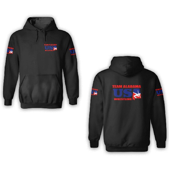 team Albm usa wrestling med hr 3D Hoodies