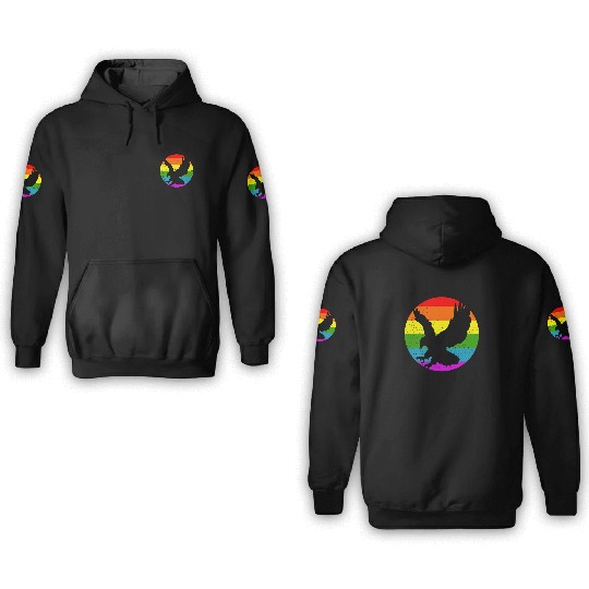 Rainbow Hawk 3D Hoodies
