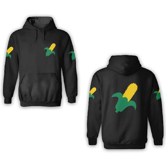 corn corncob farmer farming vegetable food gift 3D Hoodies