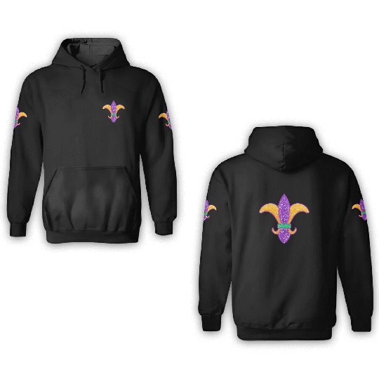 Mardi Gras Badge Street Party Carnival Gift 3D Hoodies