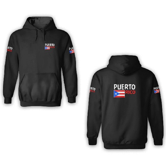 Puerto Rico Roots, Puerto Rican Flag, Puerto Rico 3D Hoodies