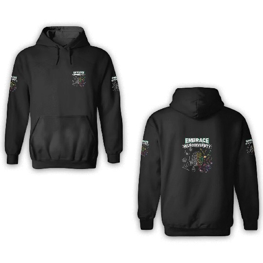 Embrace Neurodiversity Brain Voice 3D Hoodies