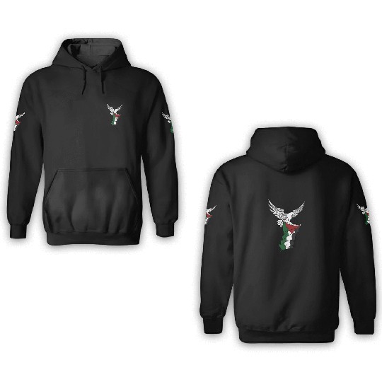 Free Palestine Palestinian Flag Bird Eagle Palesti 3D Hoodies