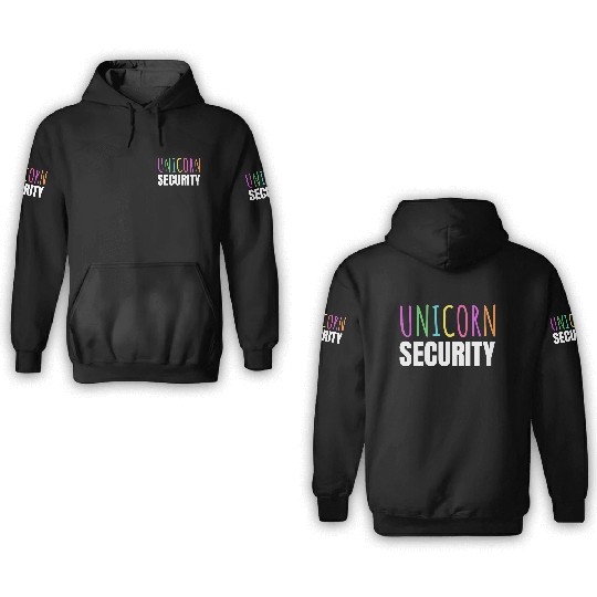 Unicorn Security Birthday Party 3D Hoodies