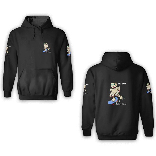 Robot Skater Classic 90-s 3D Hoodies