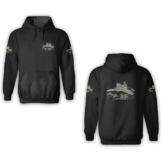 F-35 Lightning fighter jet 3D Hoodies