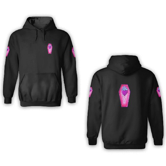 Pastel Goth Love Coffin Heart 3D Hoodies