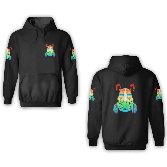 Rhino Rhinoceros Music DJ - Africa Collection 3D Hoodies