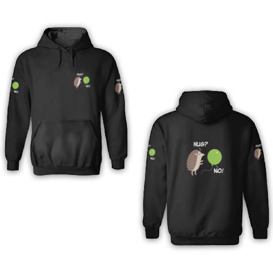 Hedgehog Balloon Sweet Cute Autumn 3D Hoodies