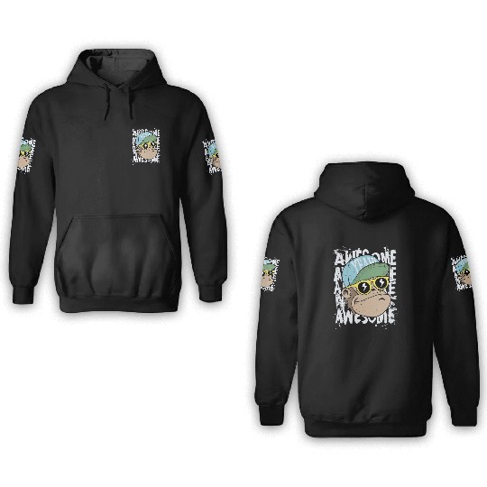 awesome monkey 3D Hoodies
