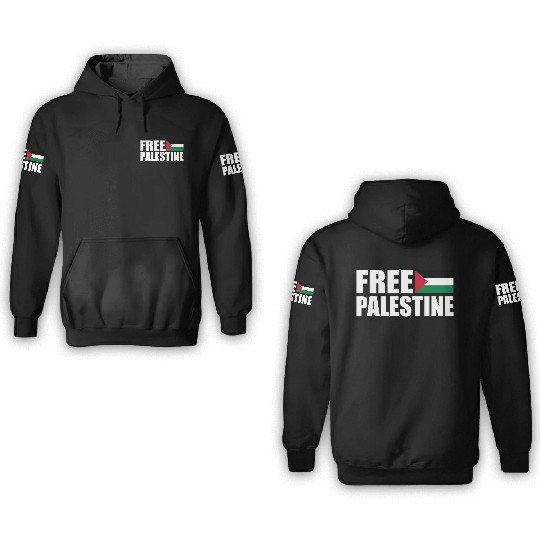 Free palestine 3D Hoodies