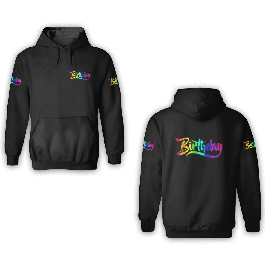 Its my birthday bitches Gay Pride Rainbow LGBT gif 3D Hoodies