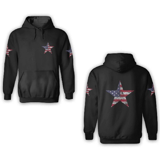 AMERICAN STAR US USA FLAG STARS AND STRIPES 3D Hoodies