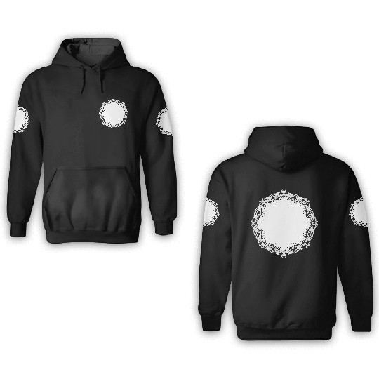 snow-white cake lace as a frame and decoration 3D Hoodies