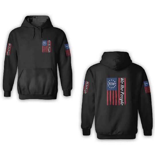1776 We The People American Constitution Patriotic 3D Hoodies