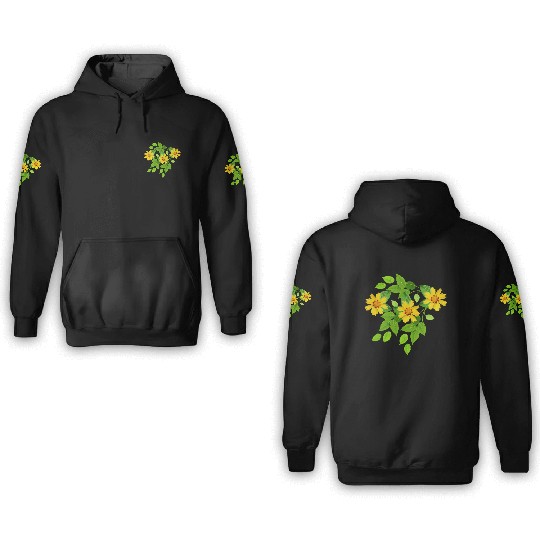 yellow flowers 3D Hoodies