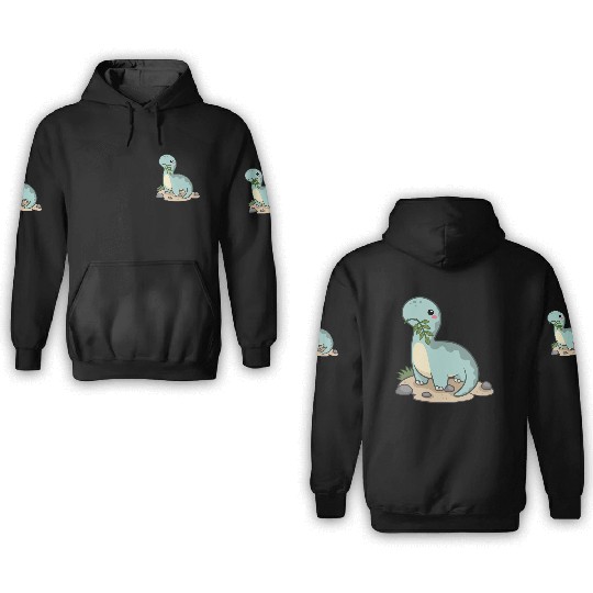 Dinosaur Adventure - Brontosaurus 3D Hoodies