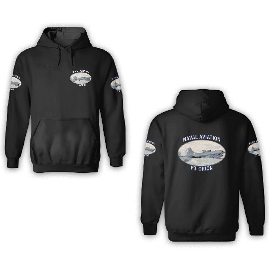 Navy P3 Orion Aircraft 3D Hoodies