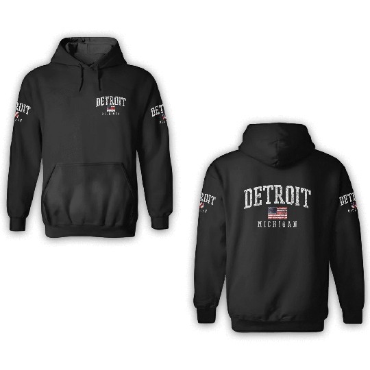 Detroit Motor City 3D Hoodies
