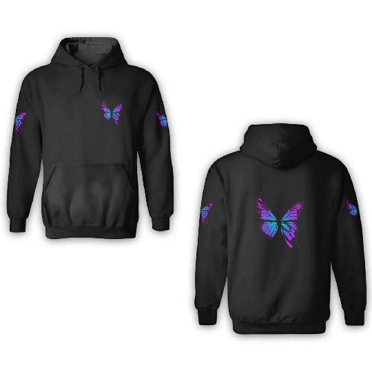 Bright neon butterfly 3D Hoodies