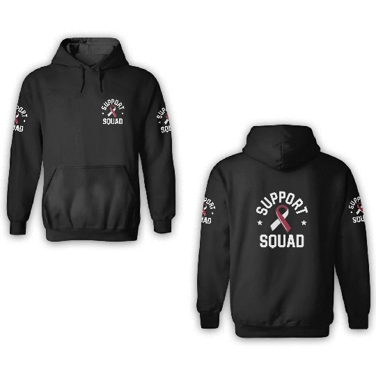 Oral Cancer Support Squad Head And Neck Cancer 3D Hoodies