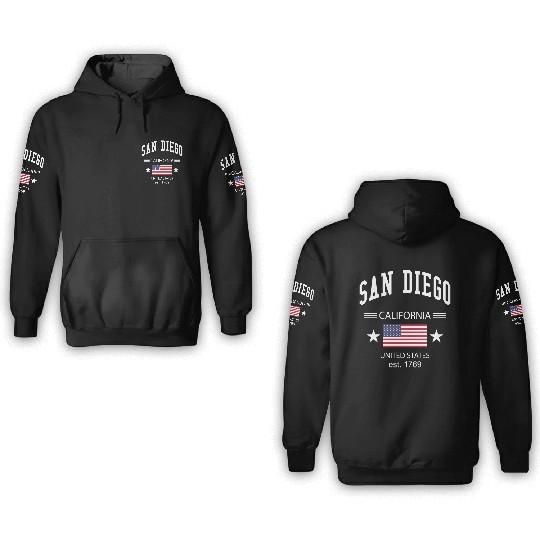 San Diego 3D Hoodies