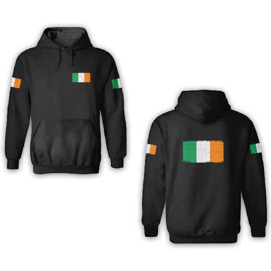 Irish Flag Ireland St Patricks Day Apparel 3D Hoodies