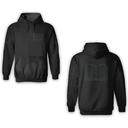 Open book with open pages 3D Hoodies