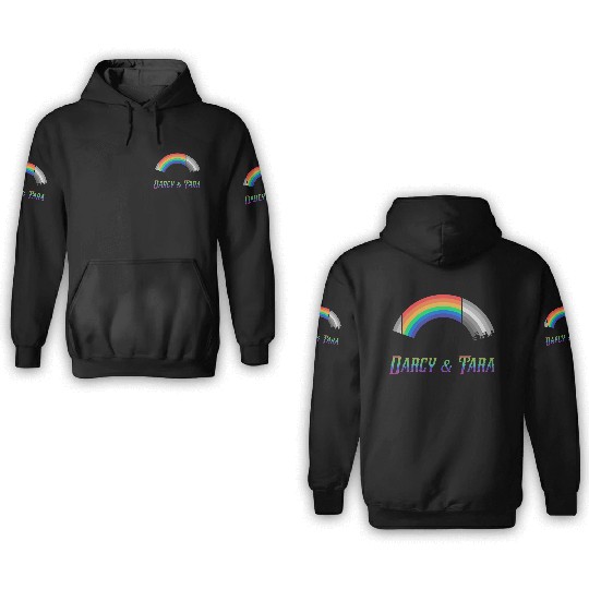 Heartstopper Rainbow Darcy and Tara LBGTQIA+ 3D Hoodies