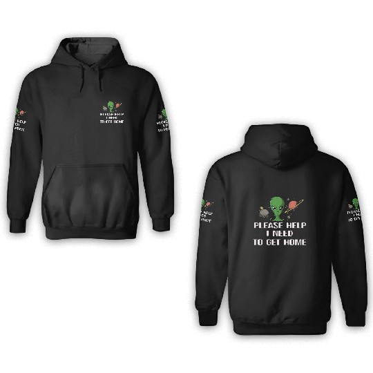 Alien Gift Extraterrestrial UFO AREA 51 Sci-fi 3D Hoodies