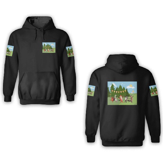 Wild Animals: Forest Fiesta 3D Hoodies