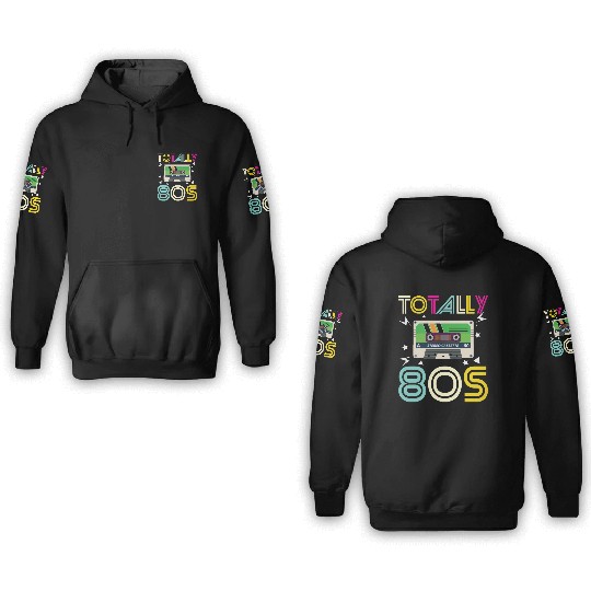 Totally 80s Retro Music Cassette Tape 3D Hoodies