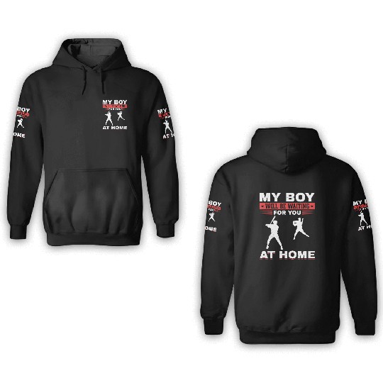 Son Baseball Catcher Pitcher Batter Dad Mom 3D Hoodies