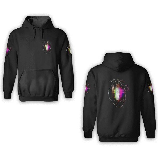 Heart Pilot 3D Hoodies