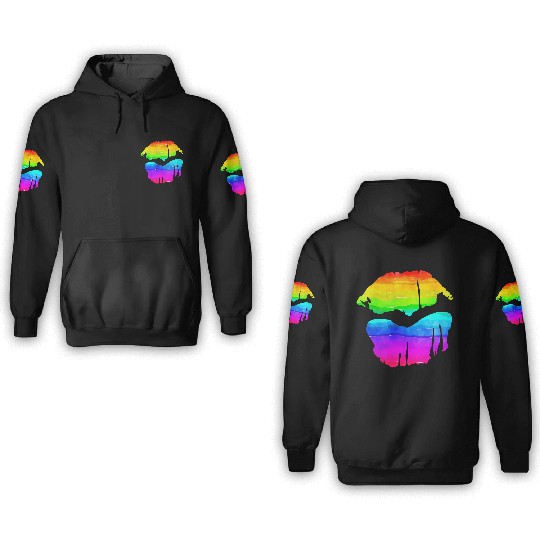 Gay Pride Lips 3D Hoodies