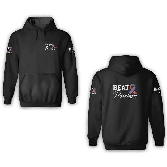 Beat Psoriasis Skin Disease Psoriasis Awareness 3D Hoodies