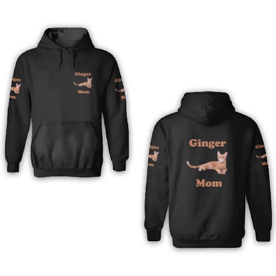 Ginger Cat Mom 3D Hoodies