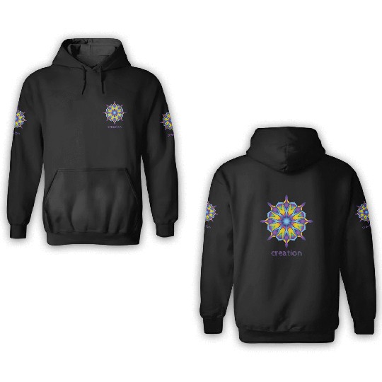 Creation Mandala Design 3D Hoodies