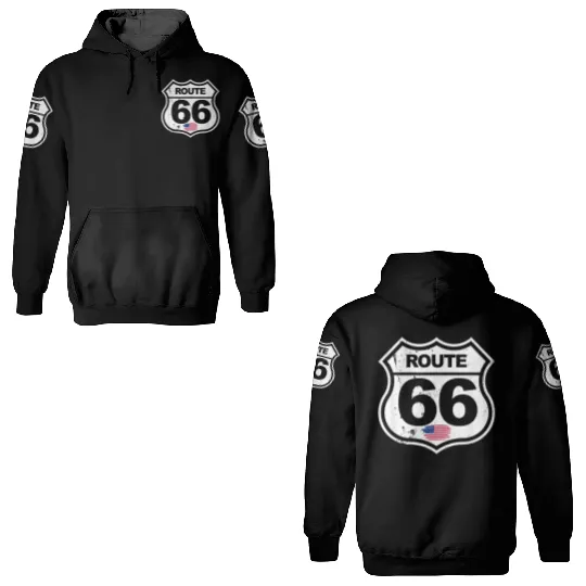 Vintage Route 66 retro style 3D Hoodies